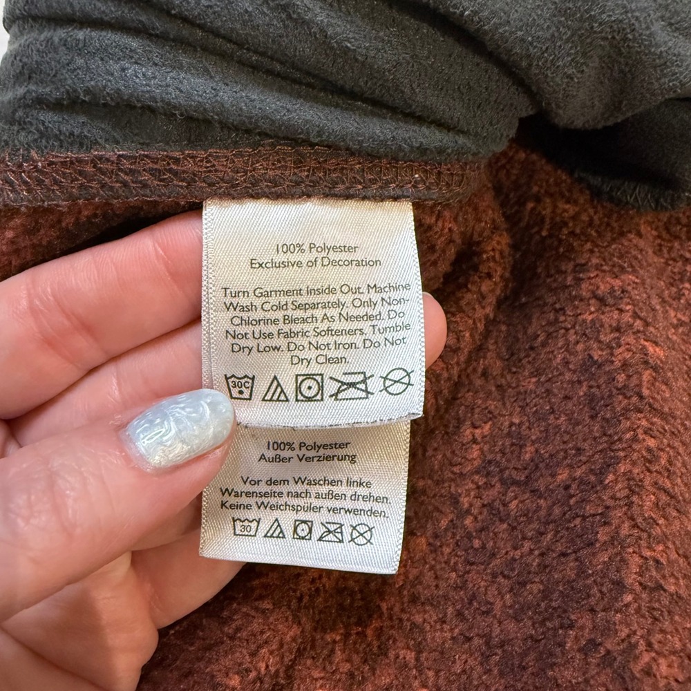 Eddie Bauer Mens 2XL Rust Orange Heathered Quarter Snap Fleece Pullover 13902980 - Picture 6 of 8